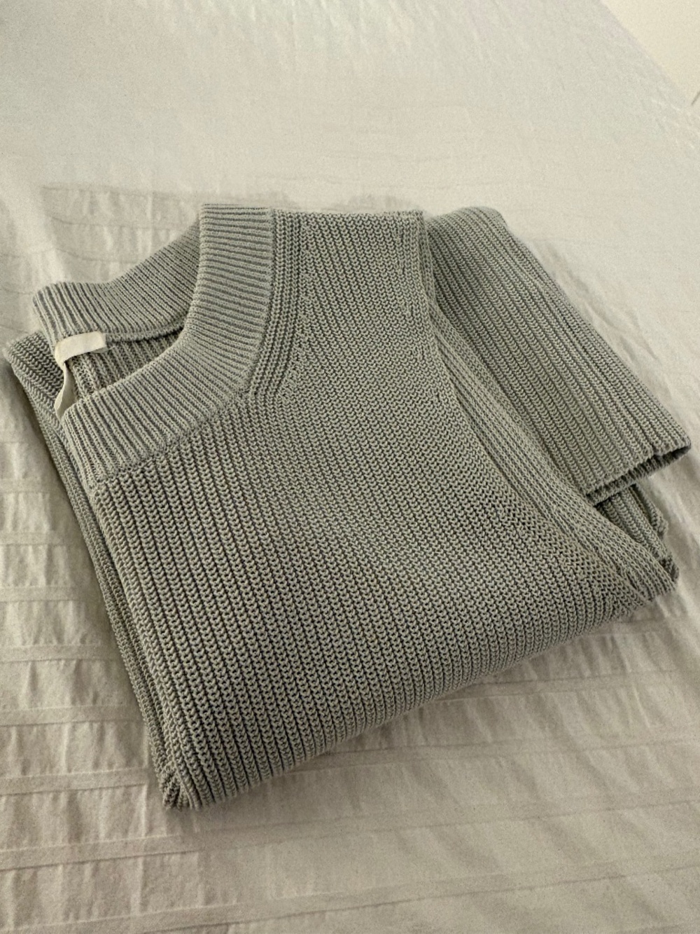 COS Sage/Grey Sleeveless Knit Top